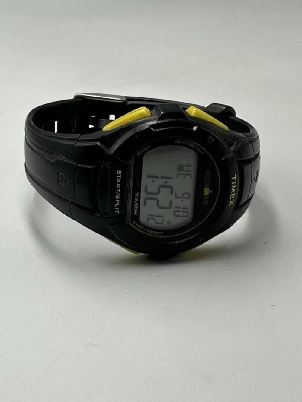 Timex Ironman Digital Watch Men Black 42MM Round Dial Indiglo New Battery 10